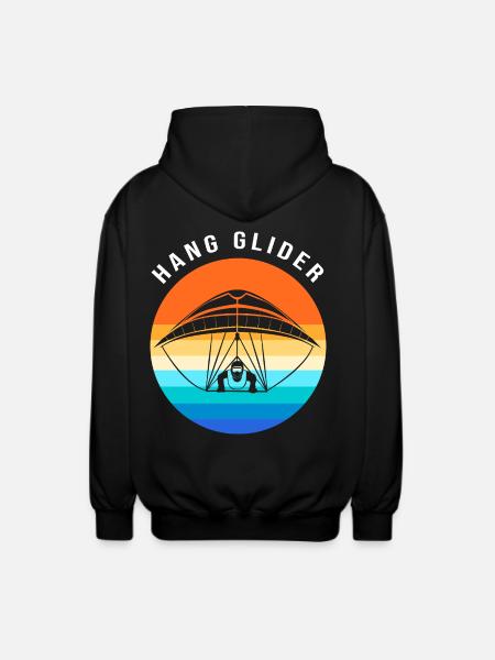 Paraglider Paraglider Paragliding Paragliding - Unisex Hooded Jacket - black