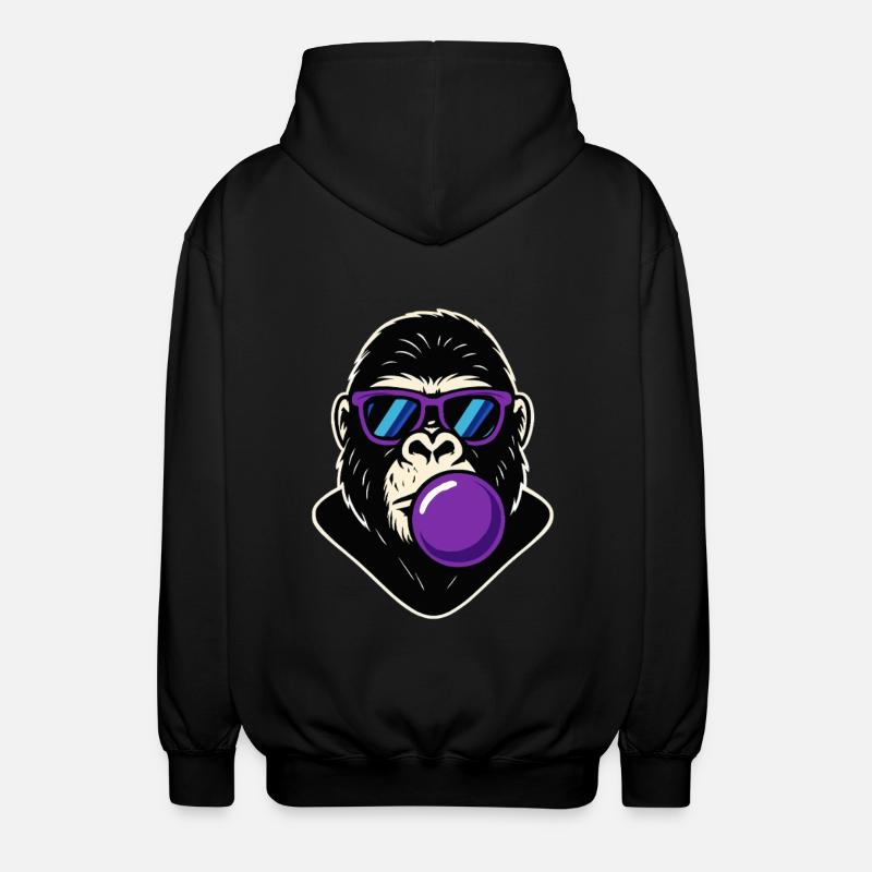 Gorille à bulles - Veste à capuche unisexe - noir