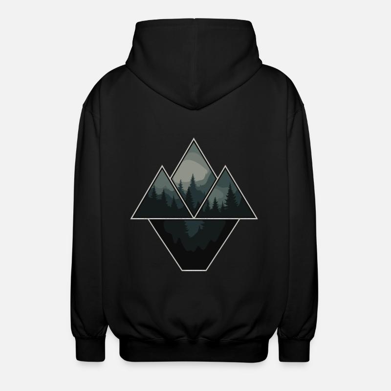 Forest Nature Lovers - Unisex Hooded Jacket - black