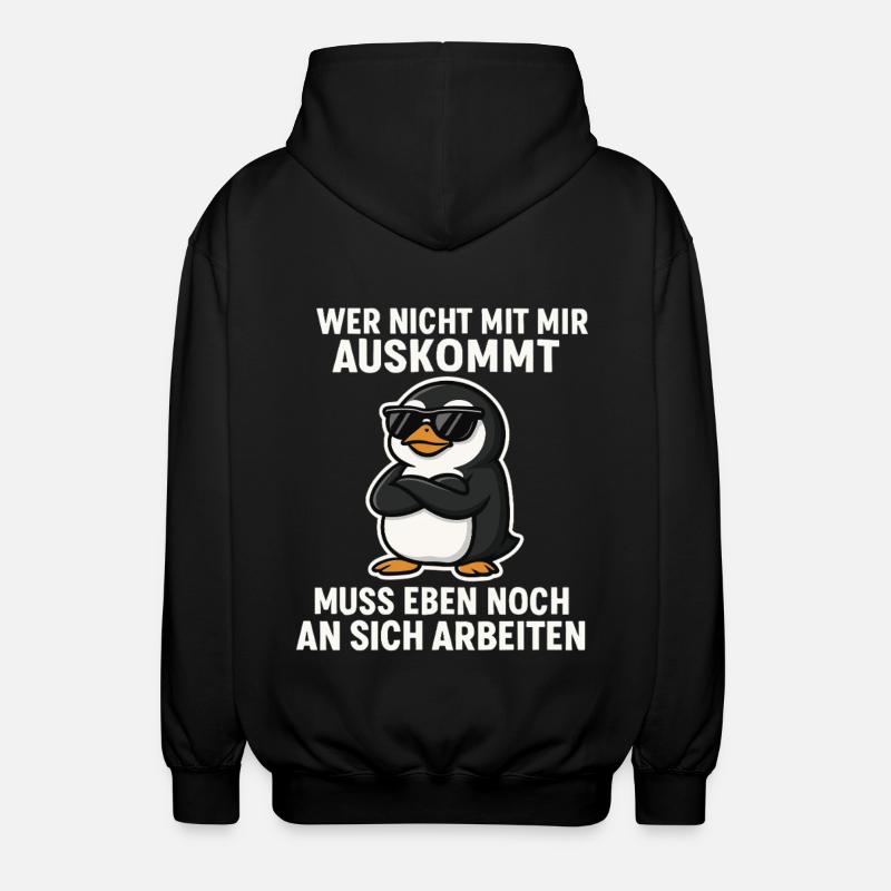 Dicton de pingouin cool - Veste à capuche unisexe - noir