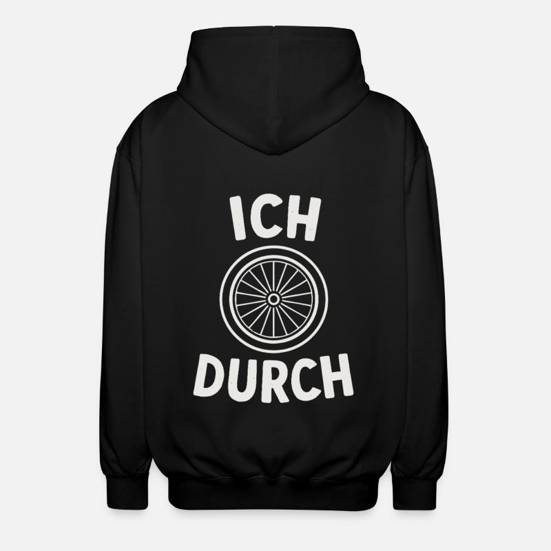 I'm going crazy – bike - Unisex Hooded Jacket - black