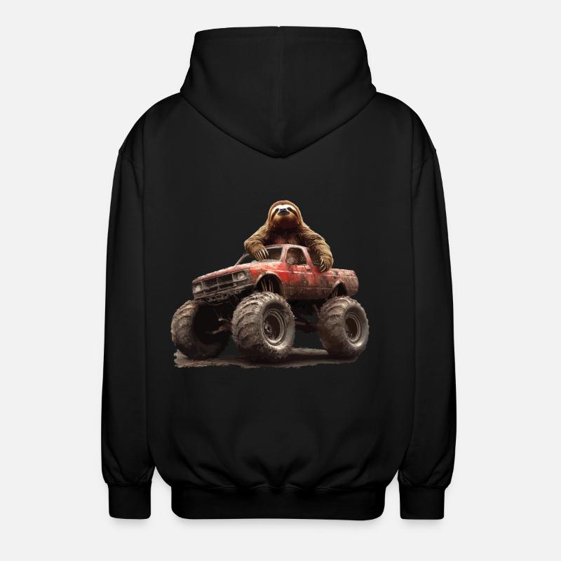 Faultier - Unisex Kapuzenjacke - Schwarz