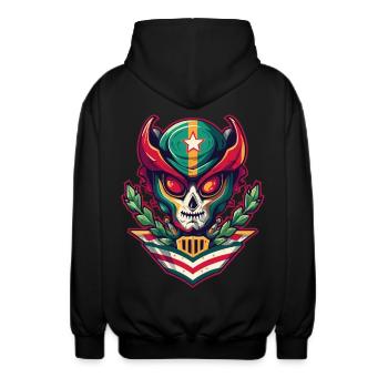 Luchador: Le super-héros de lutte mexicain - Veste à capuche unisexe - noir - Dos - AI Model Male 185 light (185cm)