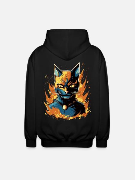 Superpfoten im Einsatz: Superkatze - Unisex Kapuzenjacke - Schwarz