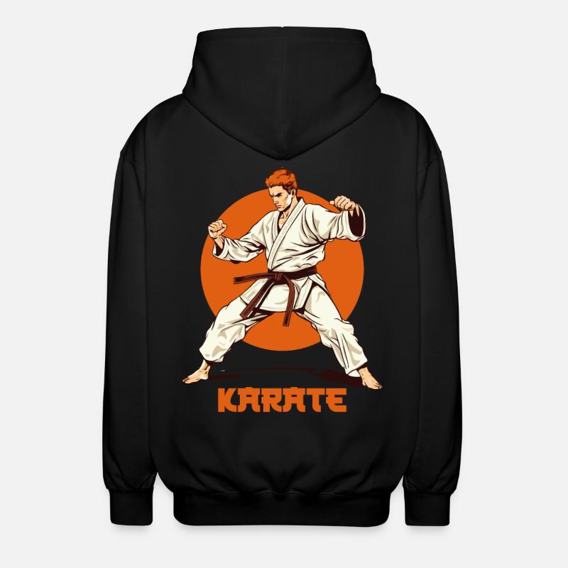 Karaté - Veste à capuche unisexe - noir