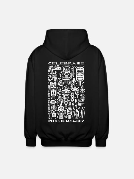 Celebrate your uniqueness - Unisex Hooded Jacket - black