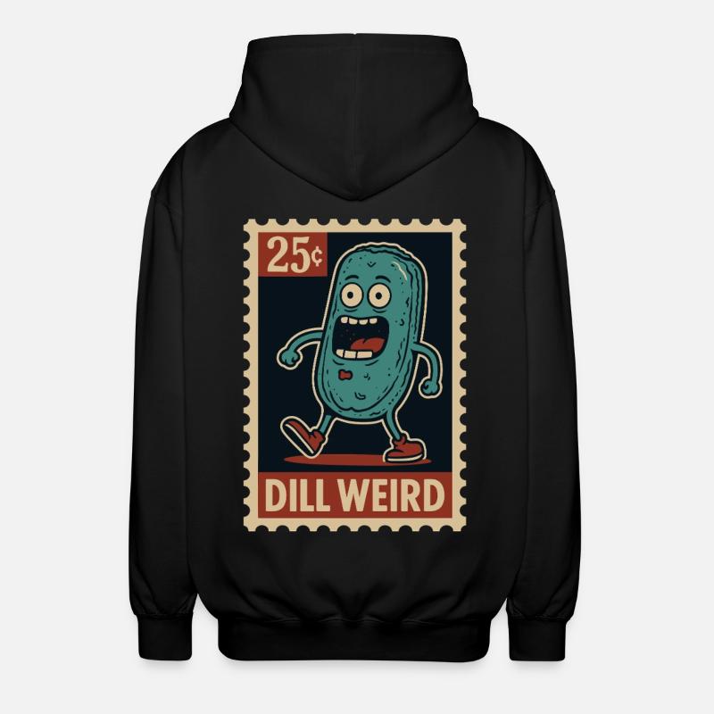 Strange cucumber as a stamp - Unisex Hooded Jacket - black