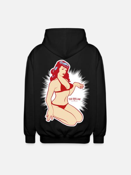 Pin up Tribut - Unisex Kapuzenjacke - Schwarz