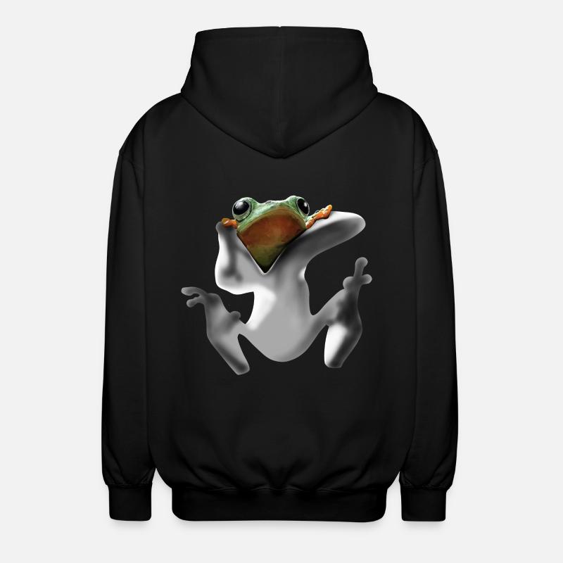 Frosch - Unisex Kapuzenjacke - Schwarz
