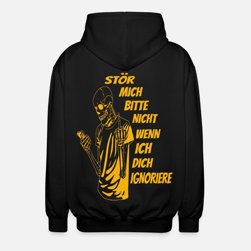 Bitte nicht Stören - Unisex Kapuzenjacke - Schwarz