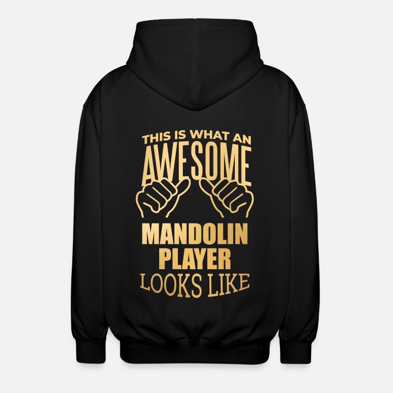Mandoline - Unisex Kapuzenjacke - Schwarz