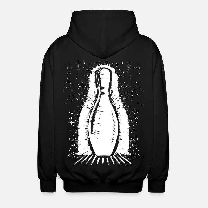 Bowling Pin - Unisex Kapuzenjacke - Schwarz