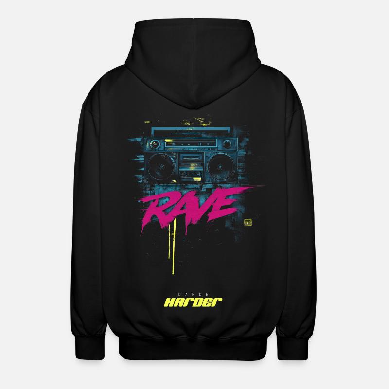 RAVE DANSEZ plus fort - Veste à capuche unisexe - noir