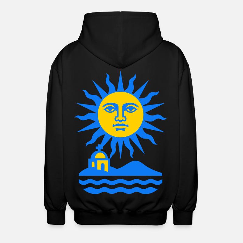 Greece Sun Art - Unisex Kapuzenjacke - Schwarz