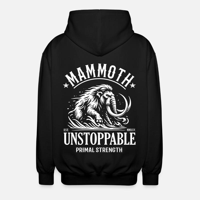 Mammoth Design – Primal Strength - Unisex Hooded Jacket - black
