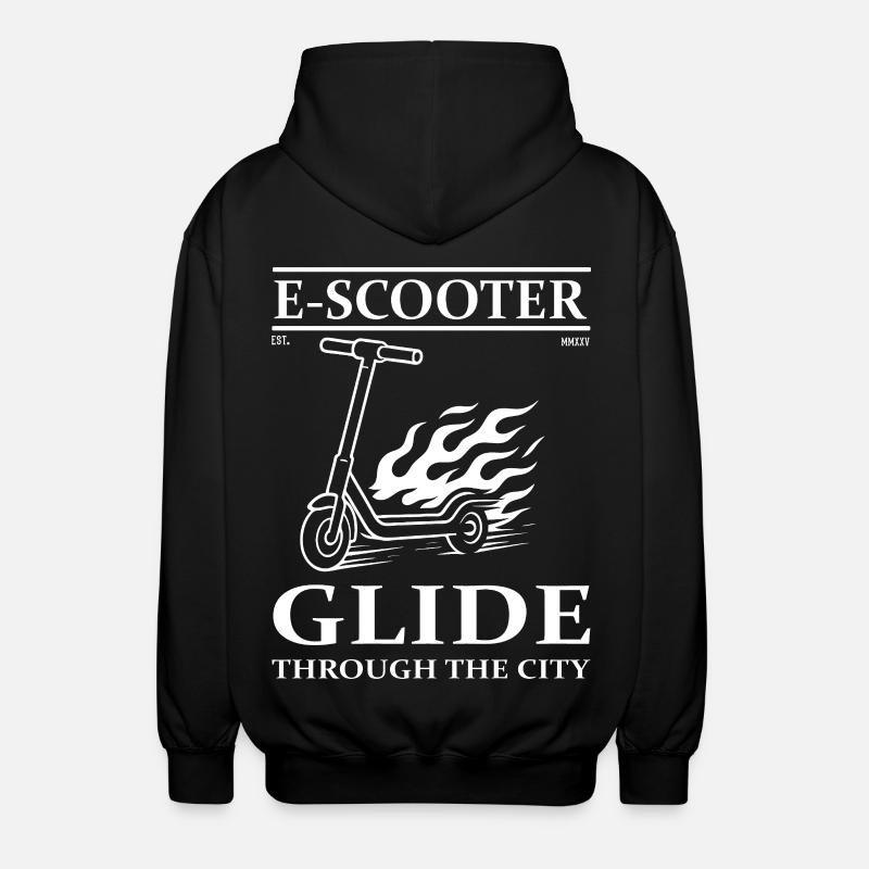 E-Scooter Design – Ride the Future - Unisex Hooded Jacket - black