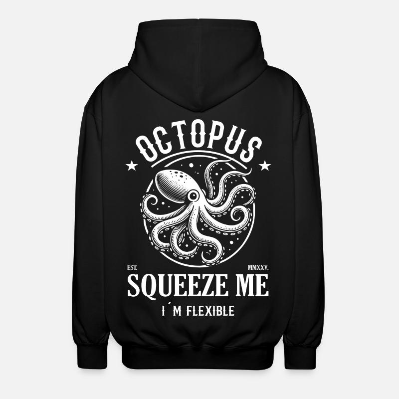 Kraken Design – Serrez-moi, je suis flexible - Veste à capuche unisexe - noir
