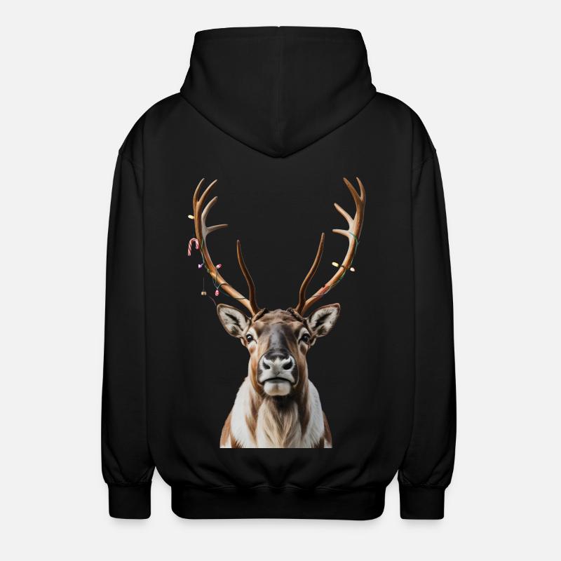 Cerf Rudolph Joyeux Noël doux - Veste à capuche unisexe - noir