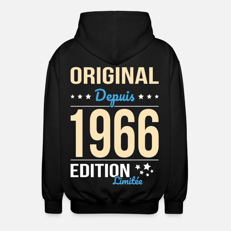 Original seit 1966 – 60-jähriges Jubiläum - Unisex Kapuzenjacke - Schwarz