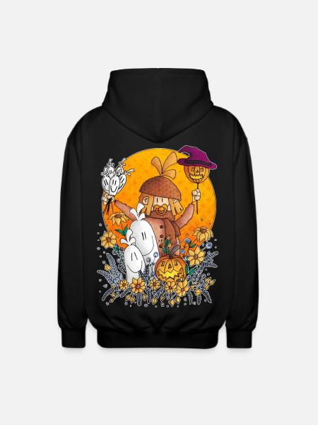 Ugo - the pumpkin parade / - Unisex Hooded Jacket - black