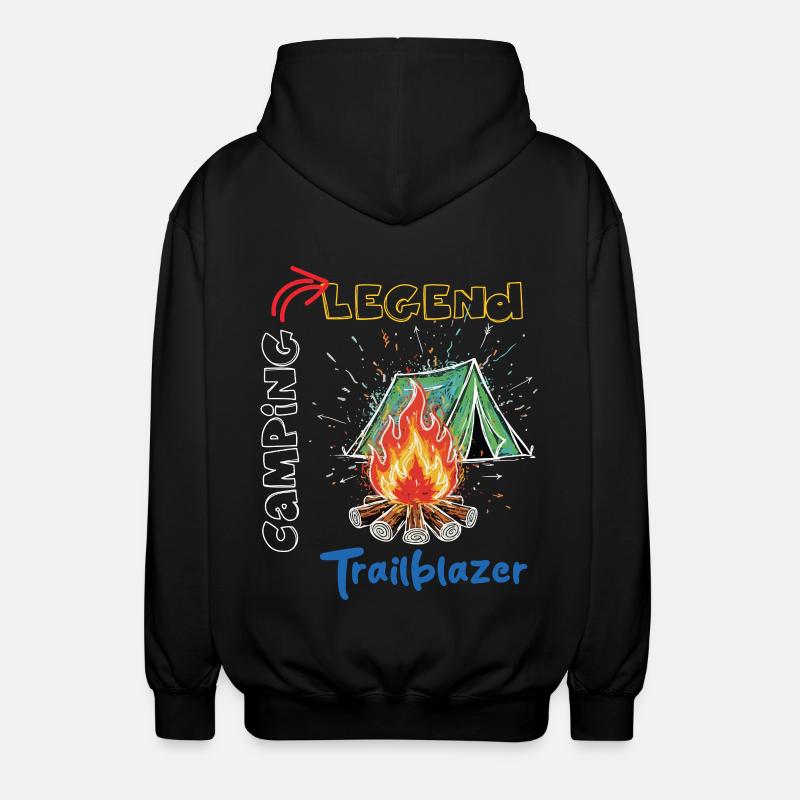 Camping Legend Trailblazer Abenteuer - Unisex Kapuzenjacke - Schwarz