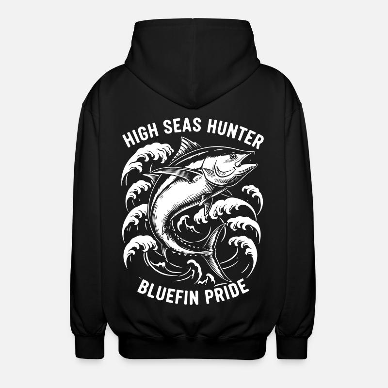 Seefischer Thunfisch-Blauflossenjäger - Unisex Kapuzenjacke - Schwarz