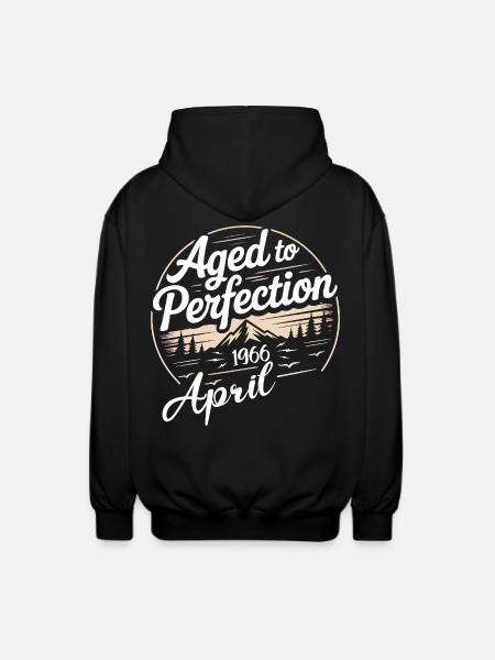 April 1966 birthday april 1966 - Unisex Hooded Jacket - black