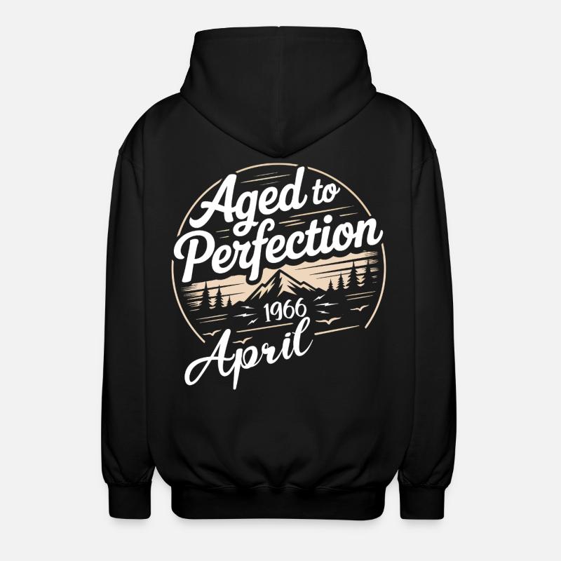 April 1966 birthday april 1966 - Unisex Hooded Jacket - black