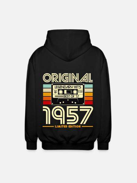Original 1957 Limited Edition - Unisex Hooded Jacket - black