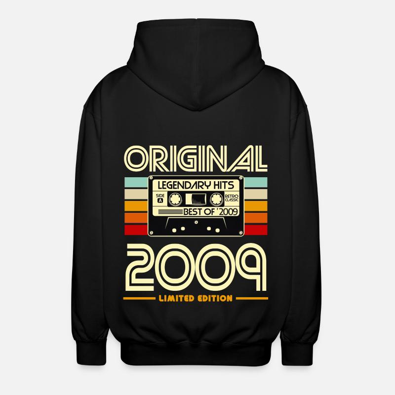 Kassette Retro 2009 Edition - Unisex Kapuzenjacke - Schwarz