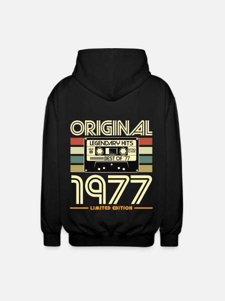 Original 1977 Limited Edition - Unisex Hooded Jacket - black