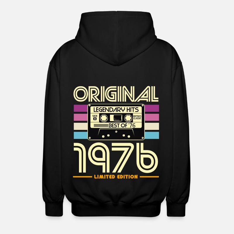 Kassette Retro 1976 Edition - Unisex Kapuzenjacke - Schwarz