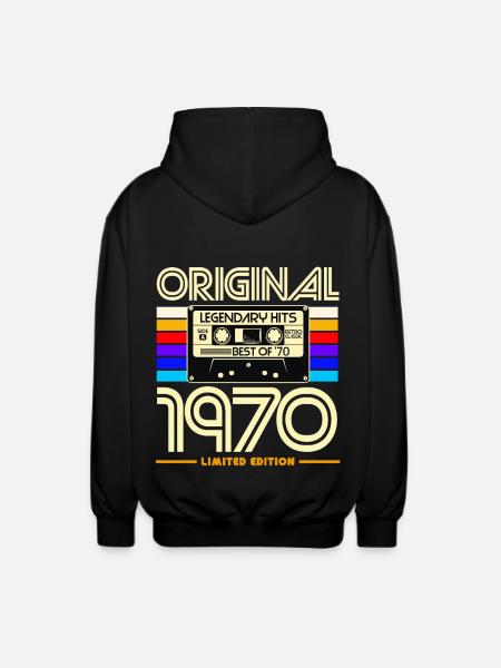 Original 1970's Cassette Retro Edition - Unisex Hooded Jacket - black