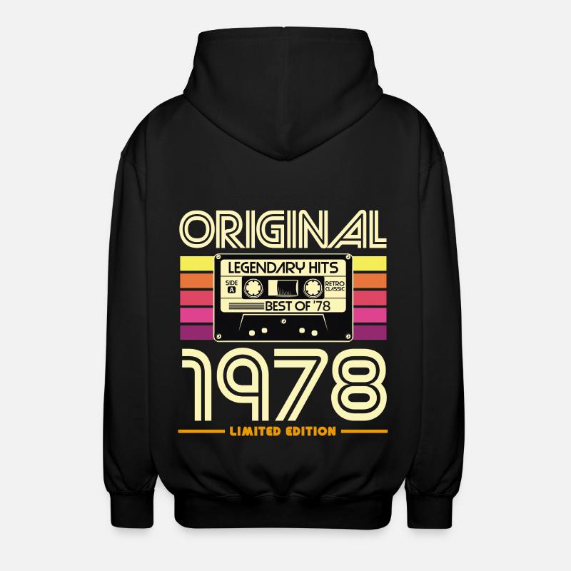 Cassette Retro 1978 Edition - Veste à capuche unisexe - noir
