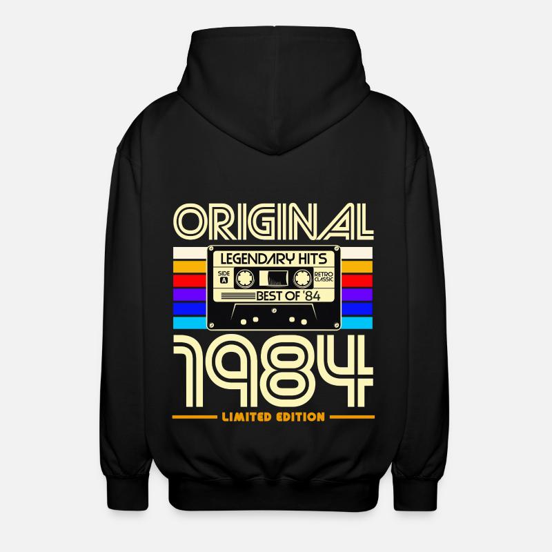 Original 1984 Retro Cassette - Unisex Hooded Jacket - black