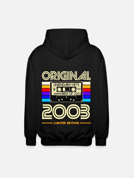 Originale limitierte Kassette von 2003 - Unisex Kapuzenjacke - Schwarz