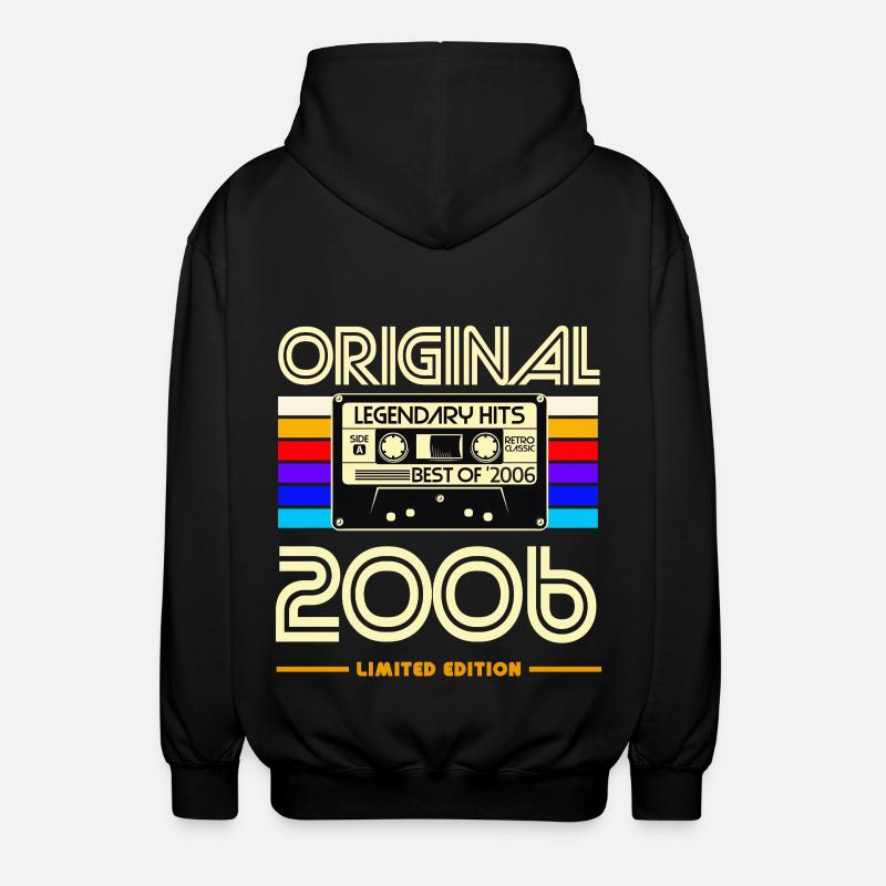 Original 2006 Retro Cassette - Unisex Hooded Jacket - black