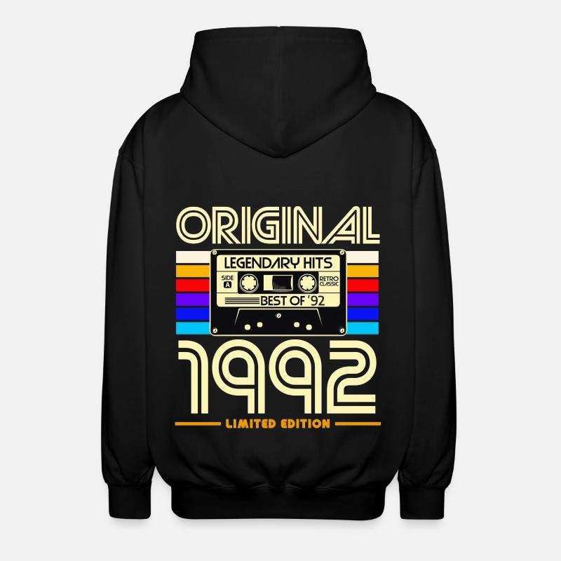 Original 1992 Legend Hits - Unisex Hooded Jacket - black