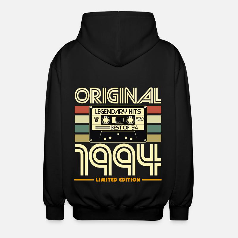 Original 1994 Nostalgia Cassette - Unisex Hooded Jacket - black