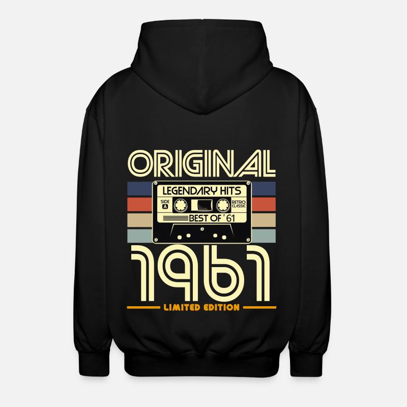 Original 1961 Retro Cassette Limited - Veste à capuche unisexe - noir