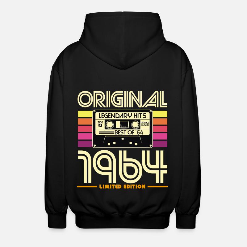 Originale Retro-Hits von 1964 - Unisex Kapuzenjacke - Schwarz