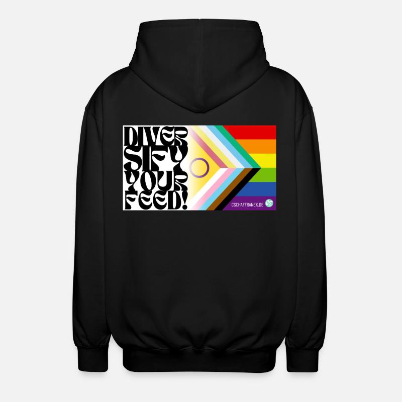 🌈♿ Fierté et handicap – y compris le drapeau - Veste à capuche unisexe - noir