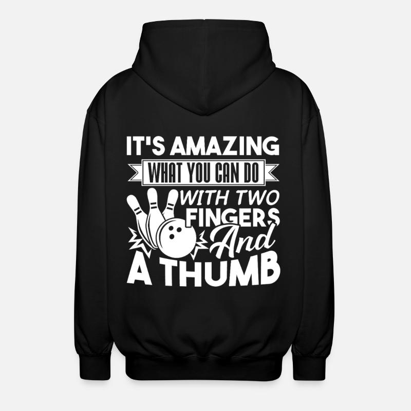 Bowling Is Amazing - Unisex Hooded Jacket - black