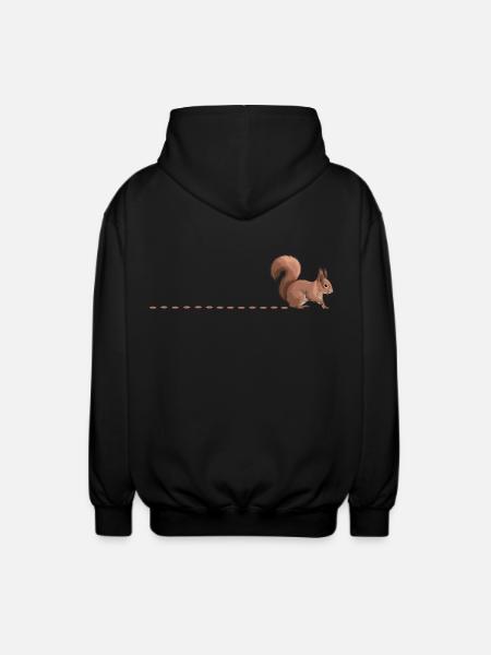 Squirrel Tracks Squirrel Tracks - Unisex Hooded Jacket - black