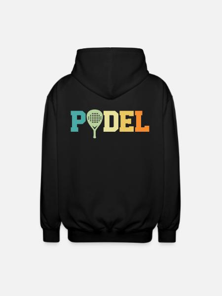Retro padel - Unisex Hooded Jacket - black