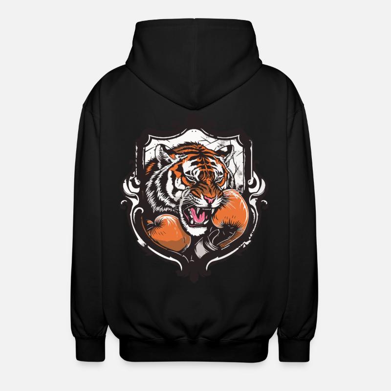 Tiger Boxer MMA Logo - Veste à capuche unisexe - noir