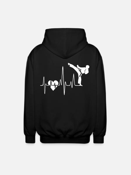 Karate Karate Heartbeat - Unisex Hooded Jacket - black