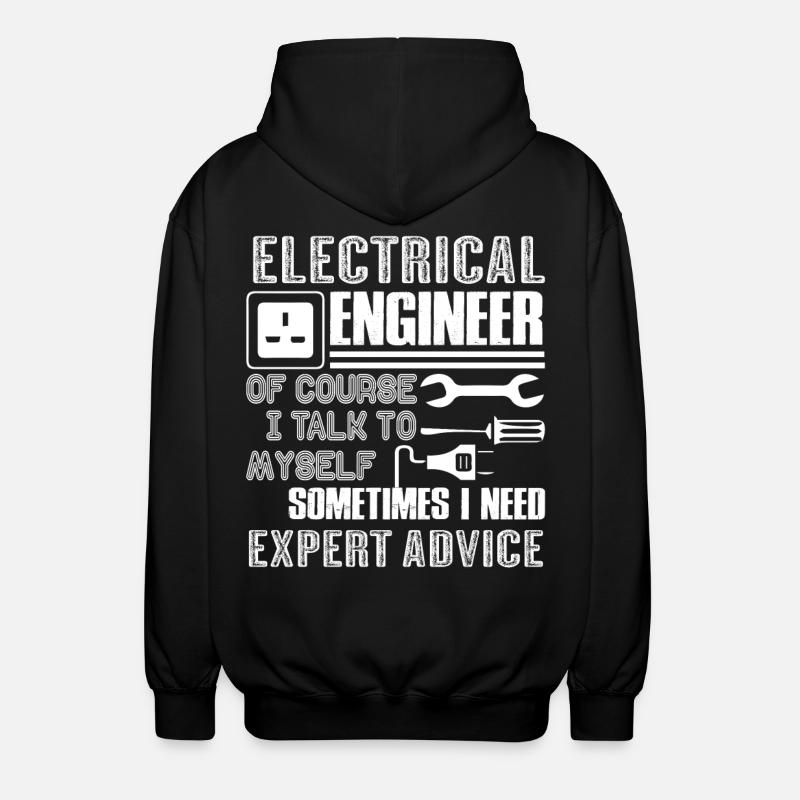 Electrical Engineer Funny Electrical Engineer - Unisex Hooded Jacket - black