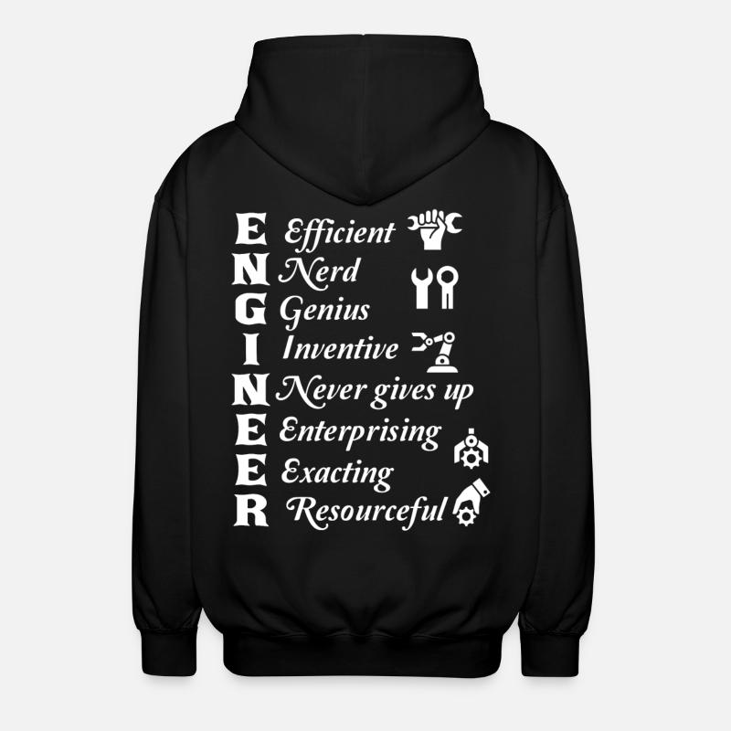 Engineer Things About Engineer - Unisex Hooded Jacket - black