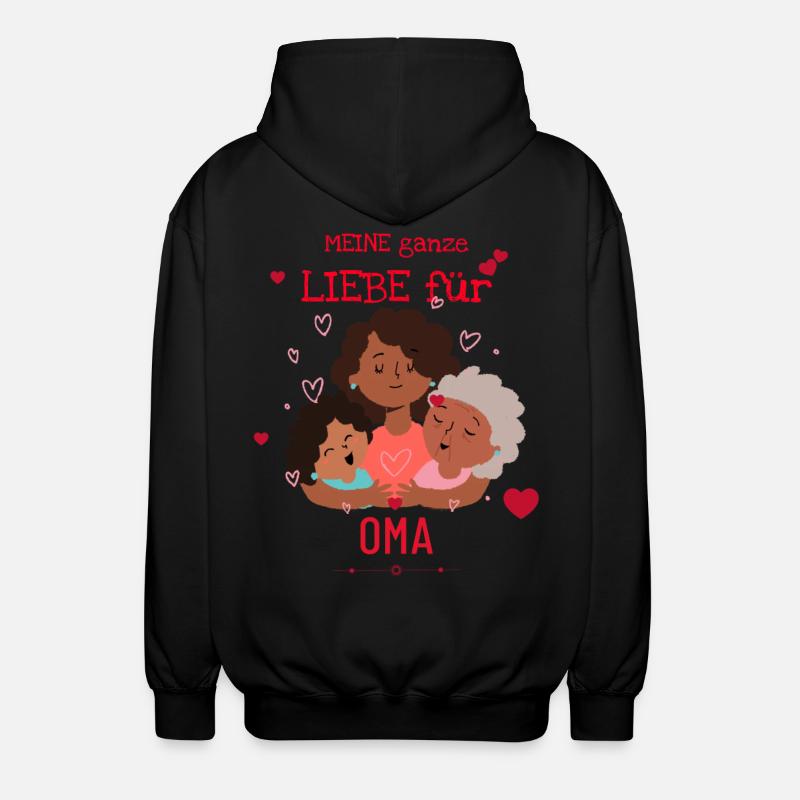 Tout mon amour pour mamie - Veste à capuche unisexe - noir